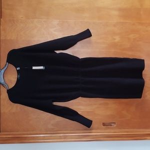 Tahari Black Long Sleeve Knit Dress